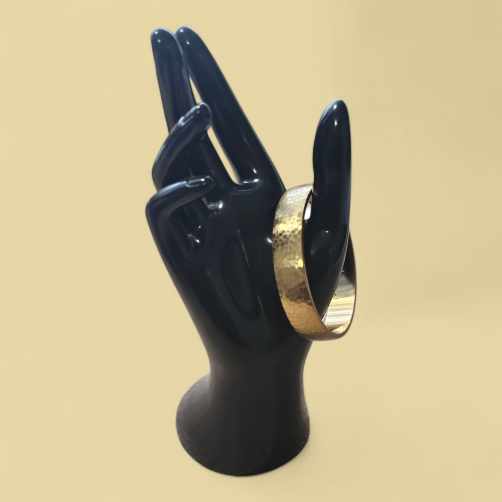 BRIGHTON Hammered Gold Plated Bangle Bracelet - Picture 3 of 6